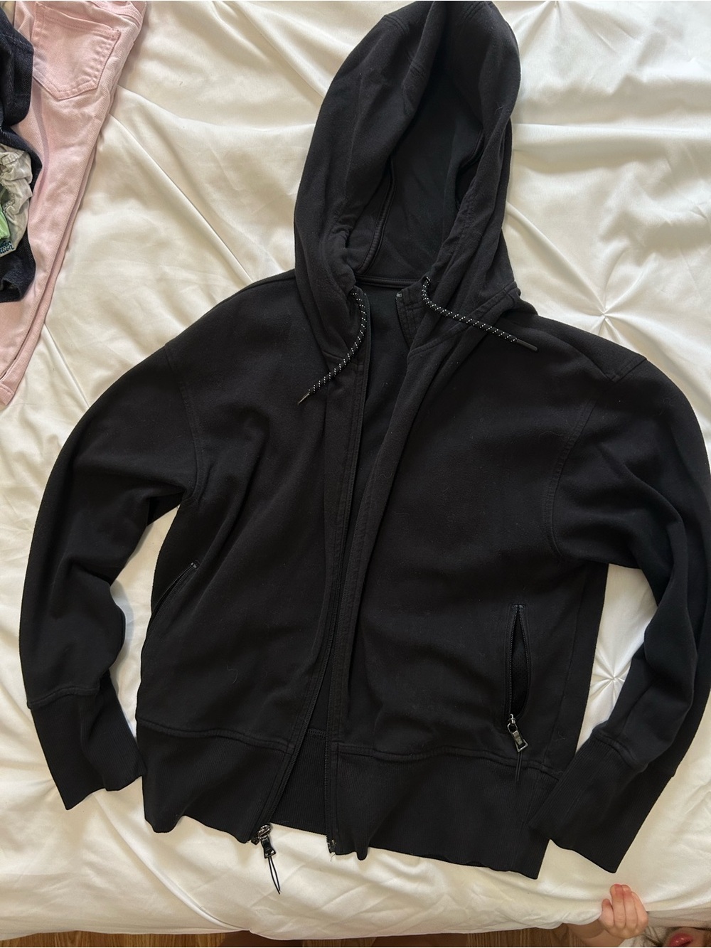 Old Navy Black Full-Zip Hooded Active Jacket